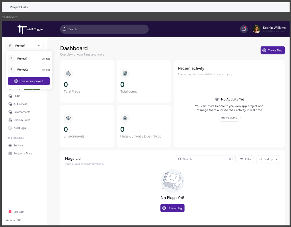 Create Account and View Dashboard